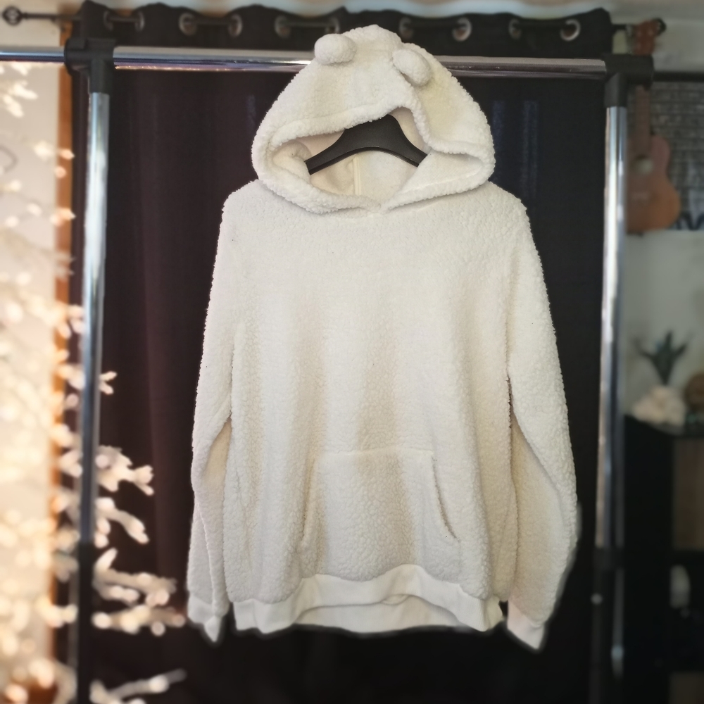 Cute Fuzzy Hoodie with Bear Ears!